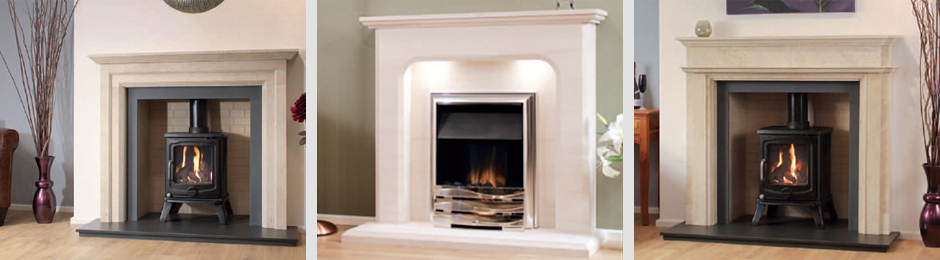 Range of fireplaces