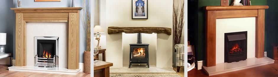 wood and beam fireplace